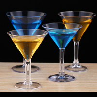 Verre à Martini en Plastique de Qualité Alimentaire 180ml Sans BPA Transparent Incassable avec Logo Personnalisé