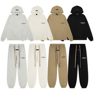 Siap Beli SS22 Pullover Hoodie Sweatpants Desain Rajutan Berlapis Oversized XL Fit Hoodie Tracksuit Pria - Product Image 1