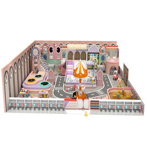 Parque Infantil, Paraíso para Niños, Toboganes Grandes y Pequeños para Interiores, Instalaciones de Trampolín, Área de Juegos con Arena, Educación Temprana para Padres e Hijos, Juegos con Acolchado Suave - Product Image 5