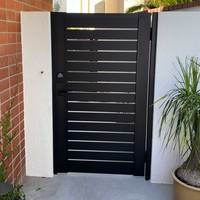 Portes d'entrée du Ghana, design double battant, portail en aluminium noir