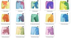 Dropshipping uomo adulti padre e figlio poliestere Quick Dry Plus Size cambia colore Beachwear costume da bagno Swim Surf Board Shorts - Product Image 3