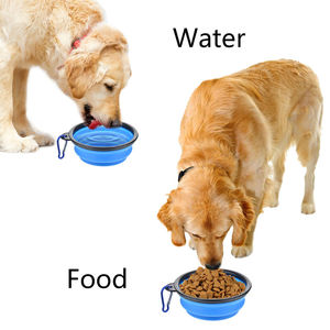 Faltbare Silikon Hund Katze Schüssel Reise Trinkwasser Feeder Schüssel mit Schnalle Haustier Wasser Futter Schüssel für Haustier Hund Katze Hund - Product Image 4