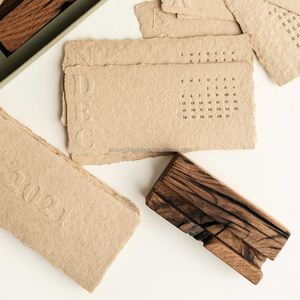 Tùy chỉnh thiết kế in ấn tái chế handmade mềm cảm ứng giấy <span class=keywords><strong>2025</strong></span> letterpress bàn lịch - Product Image 2