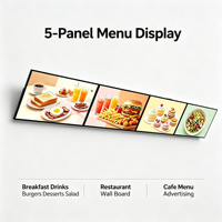 Boîte lumineuse publicitaire murale résistante aux intempéries, indice de protection IP65, pour affichage de menus de restaurants en extérieur, panneau signalétique