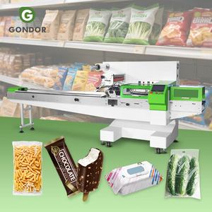 Biscuit Lavash Bread Ice Cream Bar Loading and Packing Flow Pack Packaging Machine for Frozen Food <b>Filed</b> - Product Image 1