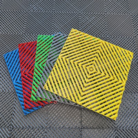 Dalles de sol emboîtables en PP auto-drainantes certifiées CE, épaisseur 20 mm, pour atelier de detailing automobile et garage de mécanique