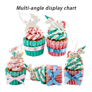 Personalizado al por mayor <span class=keywords><strong>de</strong></span> color brillante árbol <span class=keywords><strong>de</strong></span> Navidad helado pastel con <span class=keywords><strong>unicornio</strong></span> Topper arco adorno colgante para la decoración <span class=keywords><strong>de</strong></span> la fiesta <span class=keywords><strong>de</strong></span> Navidad - Product Image 6