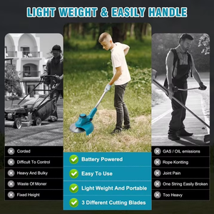 Tondeuse à gazon électrique sans fil DON FELIZ AE-117 21V, lame rotative 4 temps, robuste, avec 2 batteries rechargeables, qualité DIY, OEM - Product Image 5