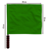Drapeaux d'arbitre de football mondial, drapeaux de juge de touche de football en polyester, impression numérique de logo personnalisé, signal de patrouille d'arbitre