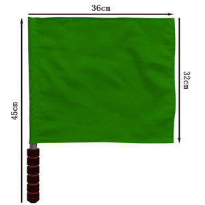Drapeaux d'arbitre de football mondial, drapeaux de juge de touche de football en polyester, impression numérique de logo personnalisé, <span class=keywords><strong>signal</strong></span> de patrouille d'arbitre - Product Image 6