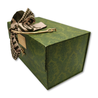 Boîte à bonbons de mariage tendance avec motif de plantes et de fleurs, revêtement UV, gaufrage et doublure en éponge pour cadeaux de fête