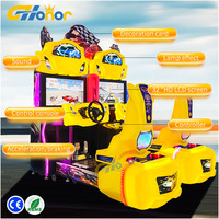 Machine de course Outrun à haute définition pour deux joueurs, machine de jeu d'arcade à pièces jaunes pour centre de jeux