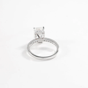 Bague solitaire en diamant CVD de 3 carats, taille émeraude, écologique, pour fiançailles ou cocktail, pour femme - Product Image 2