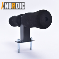 Barre de musculation murale Nordic Curl pour sit-ups au sol/mur – Dispositif d'assistance amélioré pour sit-ups – Barre d'exercice pour sit-ups avec position réglable