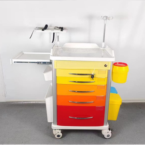 Carrito de Monitoreo de Pacientes GUANGHUA GH-680A de Plástico Resistente para Uso Hospitalario, Carro de Emergencia Médica de Color, Clase II, 2 Años de Garantía - Product Image 4