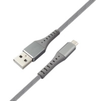 Kabel Data mikro USB mikro Tipe C pengisi daya cepat V8 jalinan logam terlaris untuk ponsel