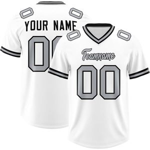 Maillot de football personnalisé avec nom et numéro brodés, en tissu sergé, unisexe, adulte, respirant, pour le sport - Product Image 4