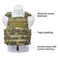 Réplique 1:1 du gilet tactique AVS, porte-plaques MOLLE, gilet tactique de fabrication américaine avec bretelles réglables et ceinture abdominale