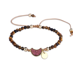 Pulseras de Piedras Preciosas de Amatista, Pulsera Curativa de Cuerda Trenzada Ajustable con Cuentas Personalizadas, Cuentas de Piedra Natural de 4 mm para Mujeres y Niñas - Product Image 6