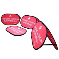 Promotion — support de banderole Portable à cadre, panneau publicitaire en tissu, forme de Triangle de haricots, banderole Pop-Up à cadre A