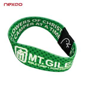 사용자 정의 로고 기독교 매일 성경 구절 인용 <span class=keywords><strong>NFC</strong></span> <span class=keywords><strong>RFID</strong></span> 스트레치 팔찌 짠 탄성 패브릭 팔찌 <span class=keywords><strong>NFC</strong></span> 213 215 칩 - Product Image 6