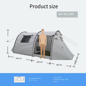 10,000 Personas Han <span class=keywords><strong>Elegido</strong></span> Esta Tienda de Campaña para Exteriores de Cuatro Estaciones con Revestimiento Grueso, Dos Dormitorios, Sala de Estar, Impermeable 2000-3000mm - Product Image 2