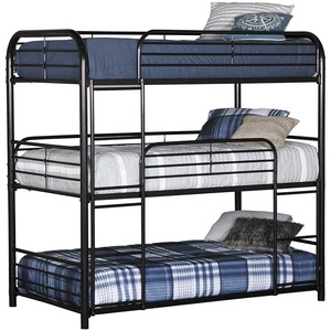 Adjustable Modern Triple <b>Metal</b> <b>Frame</b> Bunk <b>Bed</b> for Bedroom for School Hospital Dormitory Hotel-Available Sizes <b>Single</b> Queen King - Product Image 1