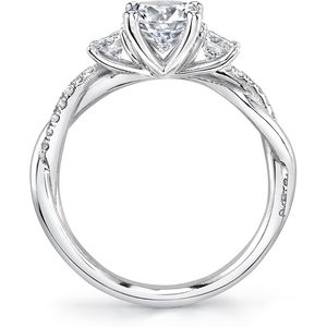 แหวนหมั้นเพชรโมอิสซาไนต์ SGARIT ทองคำแท้ 14K น้ำหนัก 1.48 กะรัต ทรงกลมเจียระไนแบบบริลเลียนท์ ประดับเพชรแบบ Pave Setting เครื่องประดับสำหรับผู้หญิง - Product Image 2