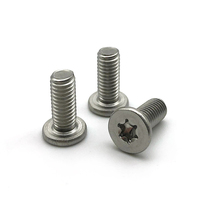 Sekrup kepala datar presisi kustom Tiongkok sekrup kepala Countersunk Hex Torx 304 baja tahan karat M2x3 Torx 5 sekrup
