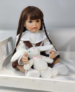 Réaliste pas cher solide doux <span class=keywords><strong>Bebe</strong></span> Em <span class=keywords><strong>Reborn</strong></span> Menina <span class=keywords><strong>Reborn</strong></span> poupées Silicone nouveau-né bébé femme avec des cheveux longs - Product Image 3