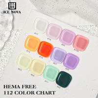 ICE NOVA HEMA GRATUIT Gel Polonais 112 Couleurs 10ML Gel Brun Sans Hema Polonais Automne Brun Clair Nude Bleu Gel Polonais