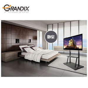 Supporto <span class=keywords><strong>TV</strong></span> LED <span class=keywords><strong>Mobile</strong></span> <span class=keywords><strong>Moderno</strong></span> in Metallo con Nuovo Design, Regolabile e con Ruote per Schermi da 50-110 Pollici - Product Image 6