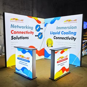 Triển lãm thương mại gian hàng hiển thị với khung nhôm <span class=keywords><strong>Led</strong></span> Backdrop tường quảng cáo hộp đèn cho triển lãm hiển thị - Product Image 4