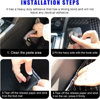 Bandes de fixation multi-usages robustes double face 2''x2'' pour tapis/revêtements de sol, fixation pour pare-soleil de voiture, auto-agrippantes en PVC pour sol