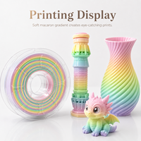 Filament PETG Macaron Arc-en-ciel 1,75 mm 1 kg Haute résistance Faible déformation Sans nœuds Filament d'imprimante 3D pour imprimante FDM