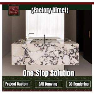 Lavabo de Mármol Calacatta Viola Único de GOLDKING, con Vetas <span class=keywords><strong>Moradas</strong></span> Intensas, Brillo Natural, para Hoteles, Baños de Diseño de Lujo - Product Image 1