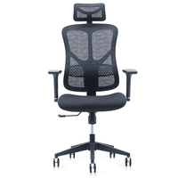 Chaises de bureau en maille pour manager avec dossier haut pivotant, appui-tête et dossier chauffants