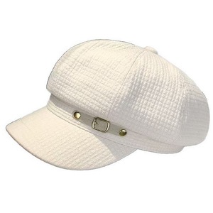 <span class=keywords><strong>Casquette</strong></span> de mode vintage pour <span class=keywords><strong>femme</strong></span> avec boucle en métal octogonale, couleur unie, style newsboy - Product Image 1