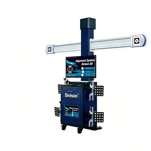 جهاز محاذاة العجلات الأربع للسيارات ثلاثي الأبعاد محوسب بثلاثة مخالب، مزود بكاميرا متحركة بشاشة مزدوجة ومحاكاة ديناميكية - Product Image 1