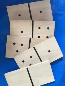 Dominos classiques 28 dominos ensemble-28 pièces de dominos jeu en bois numéro d'apprentissage pour enfant