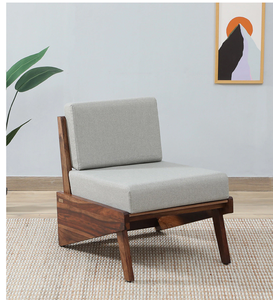 Modern Wooden <b>Armchair</b> with Fabric Upholstery Comfortable Accent Lounge Chair for Living Room <b>Dining</b> Home Furniture - Product Image 2