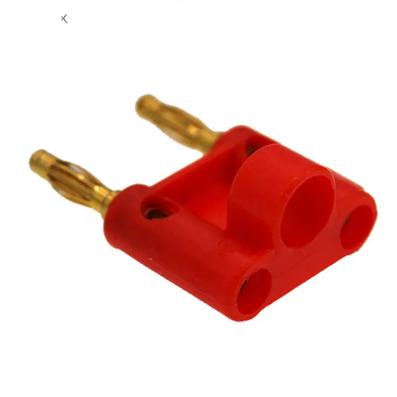 Dual 2-Way gold überzogene messing Speaker Banana Male Plug Cable Connectors 4mm Banana Plugs Audio