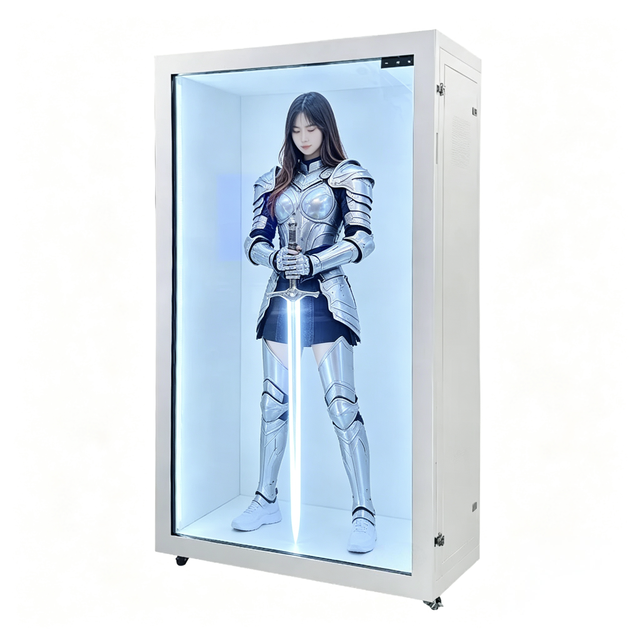 Indoor 3D Hologram Interactive Video Holographic LCD Transparent Box Display Cabinet Showcase for Museum Exhibition Mall