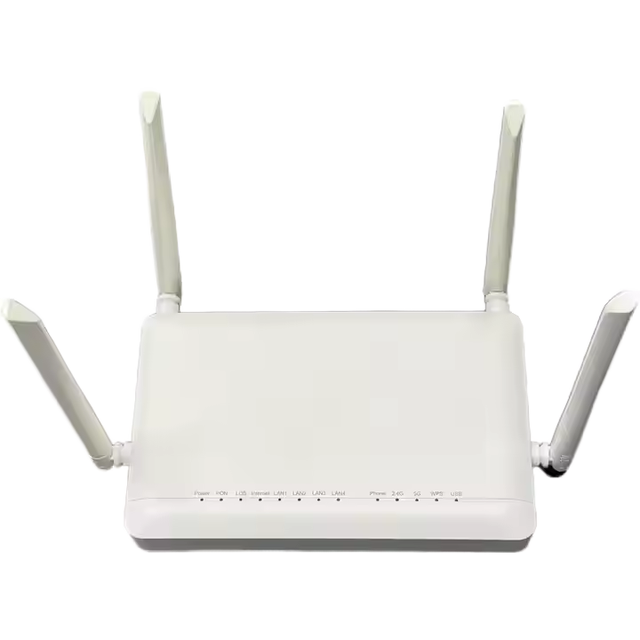 Modem GPON AX3000 F6600P WiFi 6 ONU 4GE+1TEL 5DBi 4 Antennas Fully New 2.4/5GHz Network for FTTH PON Fiber Router U2000