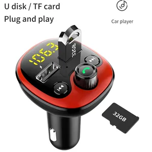 BT21BT 5.0 FM 송신기 핸즈프리 자동차 키트 TF 카드/U 디스크 자동차 오디오 MP3 플레이어 3.1A 듀얼 USB 자동차 충전기
