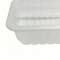 Boîtes en plastique PET de qualité alimentaire blanches, usage industriel, jetables, pour viande, nouilles, gâteaux, bonbons, emballage personnalisé, forme rectangulaire