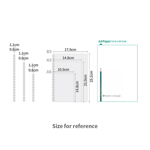Venta al por mayor para hacer la lista/cuadrícula/líneas/cuaderno encuadernado en espiral de anillo suave de PP transparente en blanco - Product Image 3