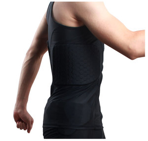 Kemeja Empuk Tanpa Lengan Kustom EVA Poliester Pria Kemeja Empuk Hitam Empuk Olahraga Tank Top Pria - Product Image 5