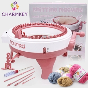 Charmkey Super Sized 48 Aiguilles DIY Machine <span class=keywords><strong>À</strong></span> Tricoter <span class=keywords><strong>À</strong></span> Manivelle <span class=keywords><strong>Laine</strong></span> Machine <span class=keywords><strong>À</strong></span> Tricoter pour La Maison - Product Image 1