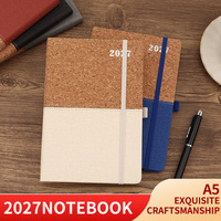 Nouvelle Tendance : Agenda Quotidien 2027 en Caffè Écologique Recyclé, Format A5, 304 Pages, Papier Épais, Planificateur, Bloc-notes, Cadeaux de Bureau